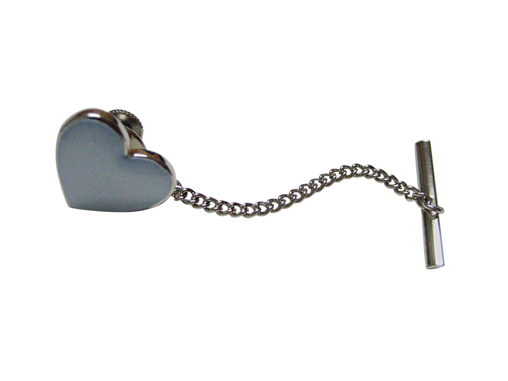 Blue Toned Heart Tie Tack