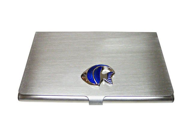 Blue Tropical Fish Business Card Holder