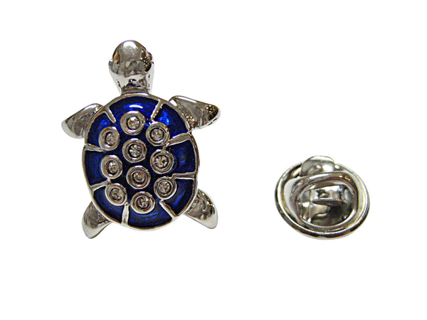 Blue Turtle Tortoise Lapel Pin