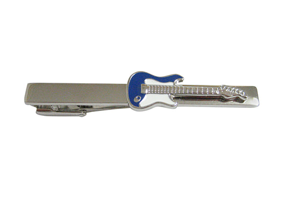 Blue and White Toned Full Guitar Square Tie Clip