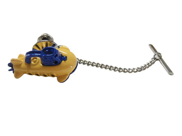 Blue and Yellow Toned Submarine Tie Tack