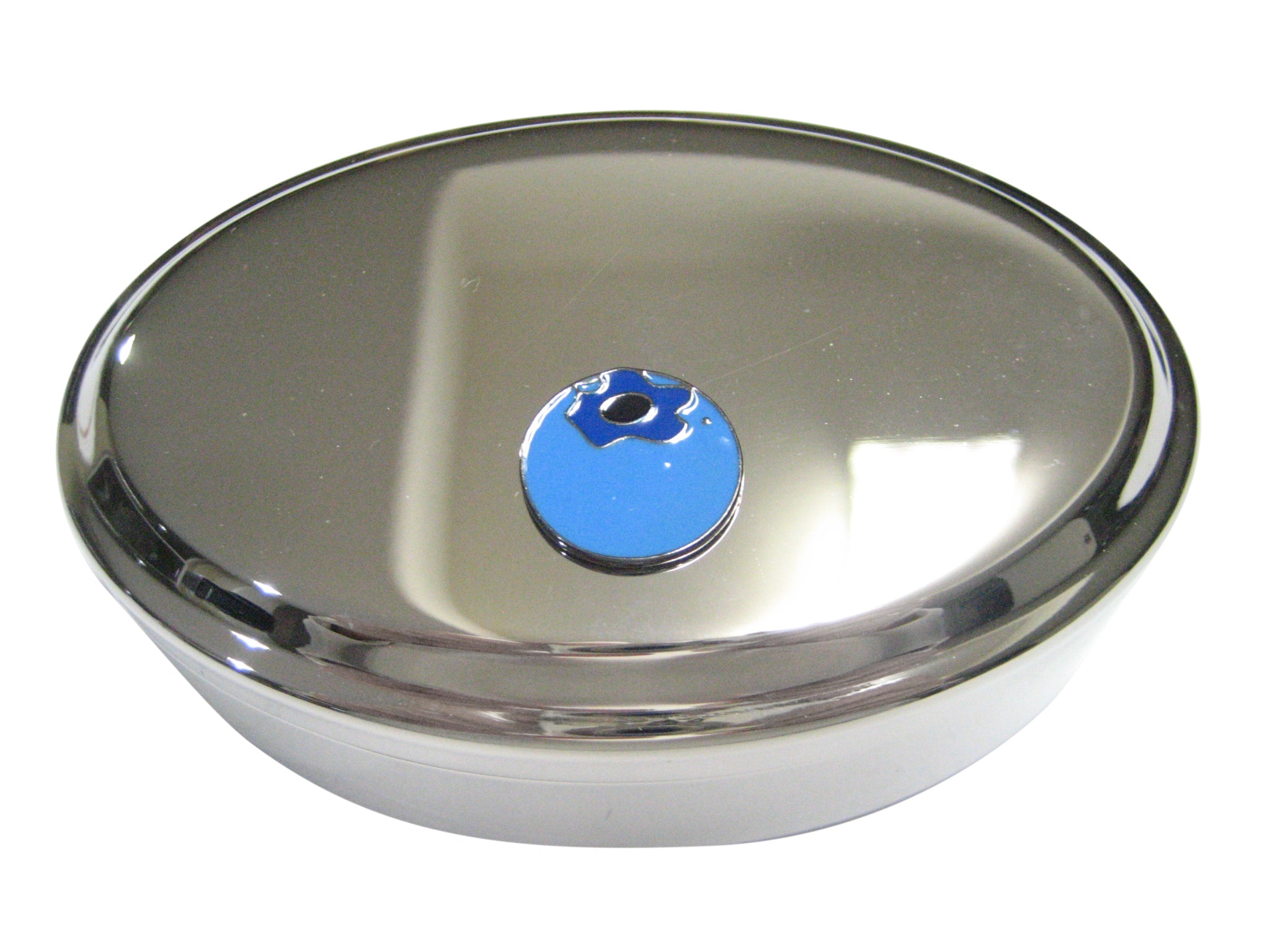 Blueberry Fruit Oval Trinket Jewelry Box