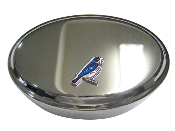 Bluebird Oval Trinket Jewelry Box
