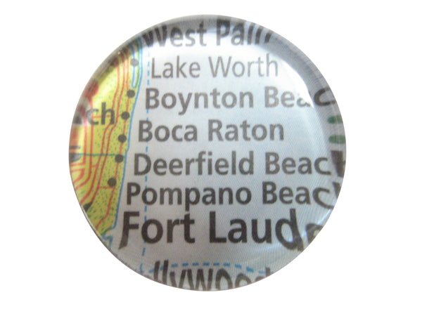 Boca Raton Florida Map Pendant Magnet