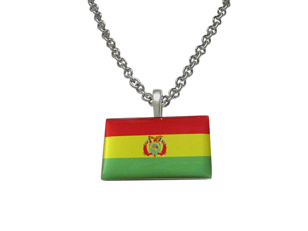 Bolivia Flag Pendant Necklace