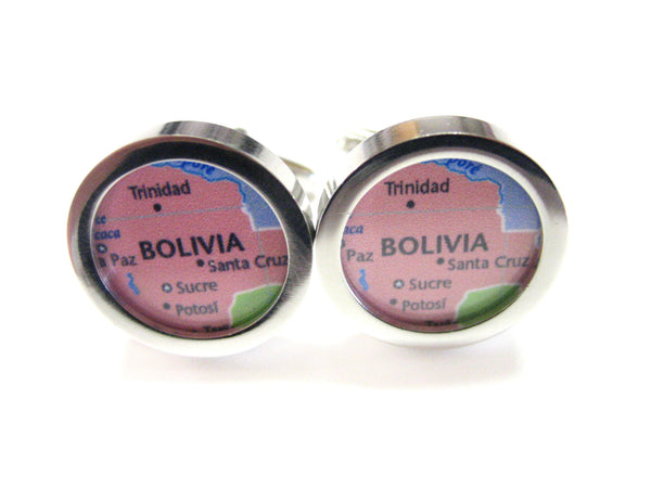 Bolivia Map Cufflinks