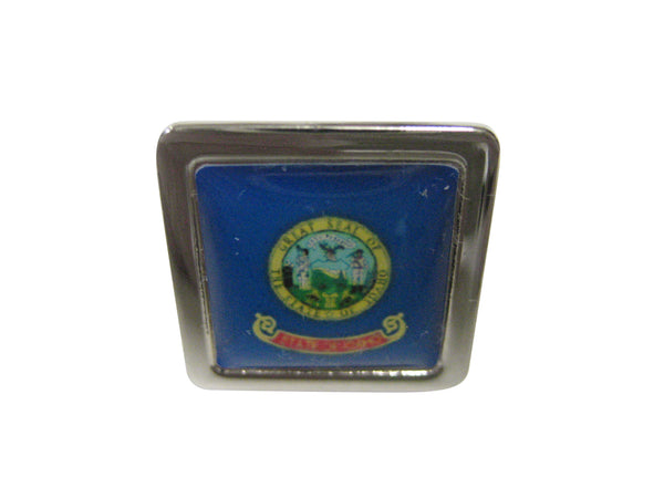 Bordered Idaho State Flag Adjustable Size Fashion Ring