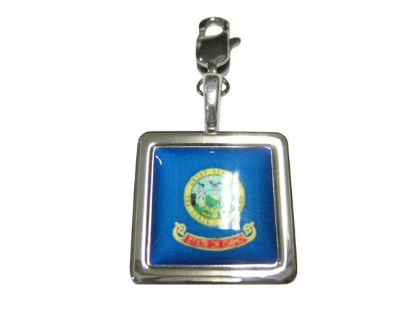 Bordered Idaho State Flag Pendant Zipper Pull Charm