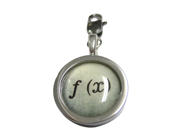 Bordered Mathematical Function of X Pendant Zipper Pull Charm