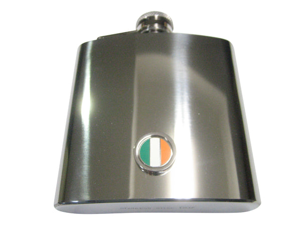 Bordered Round Ireland Flag 6oz Flask