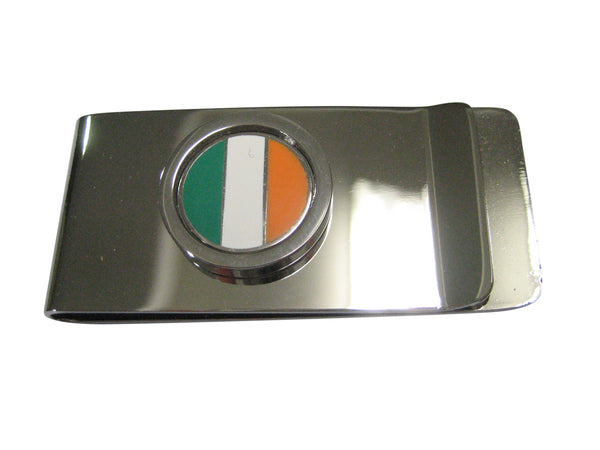 Bordered Round Ireland Flag Money Clip