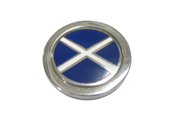Bordered Round Scotland Flag Magnet
