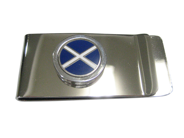 Bordered Round Scotland Flag Money Clip