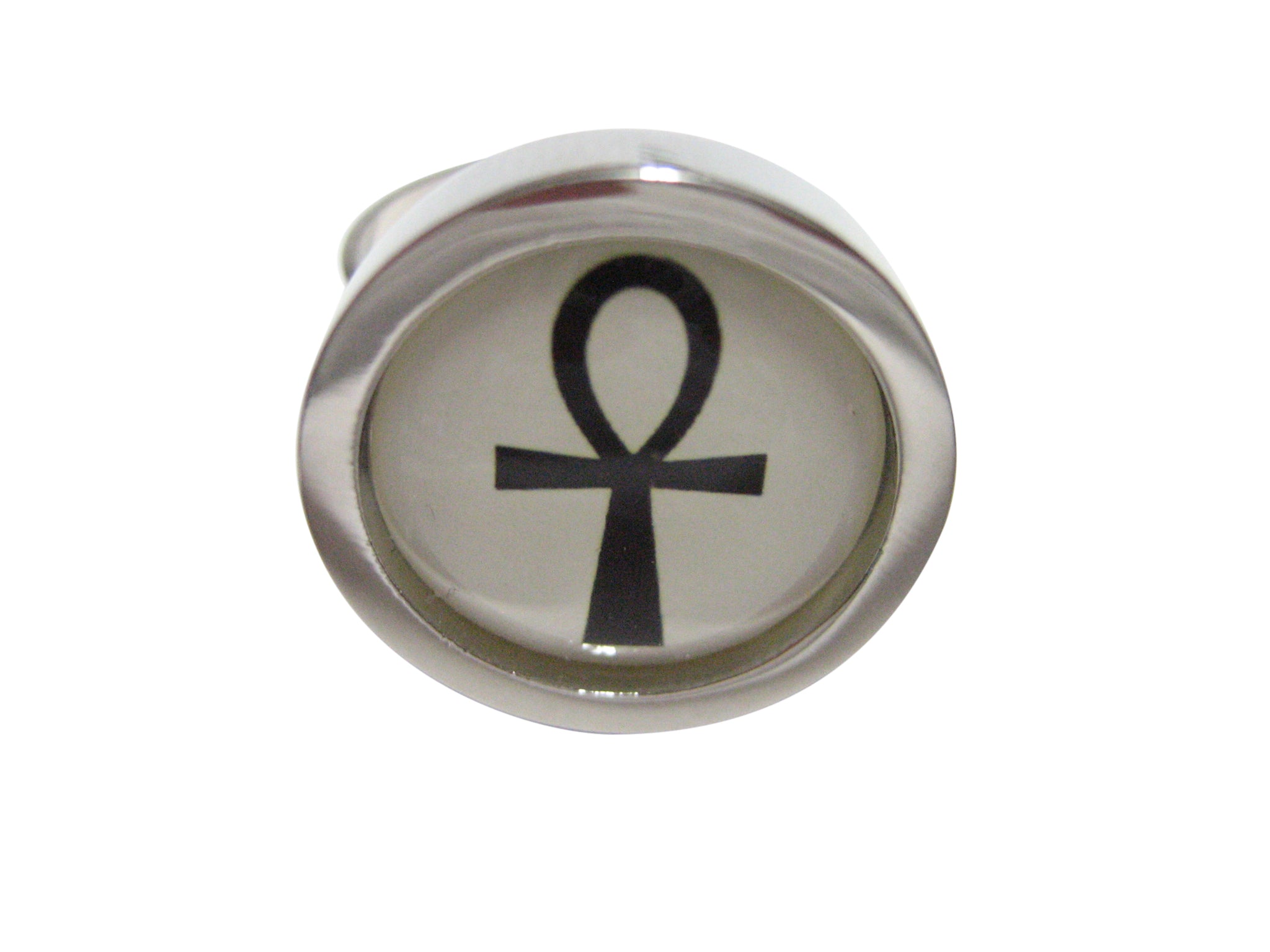 Bordered Ankh Cross Adjustable Size Fashion Ring