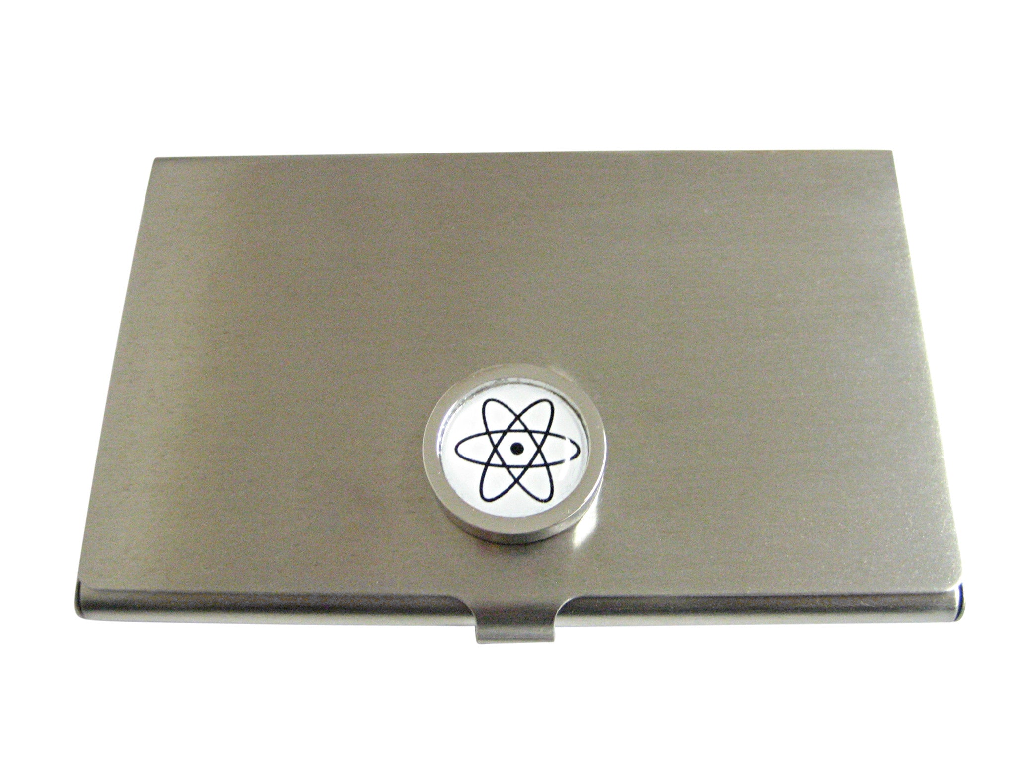 Bordered Atom Pendant Business Card Holder