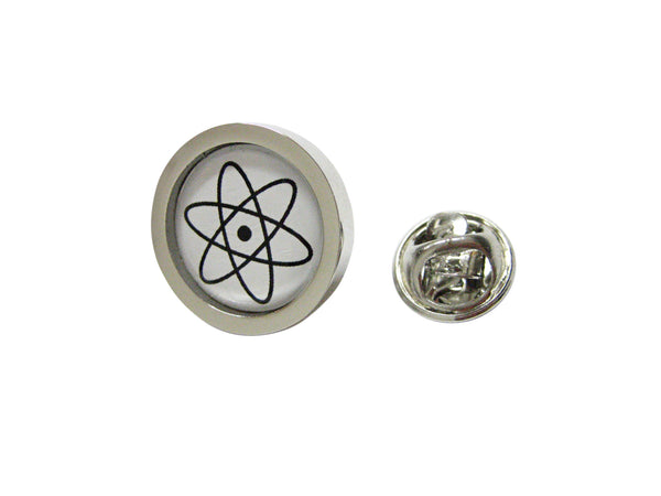 Bordered Atom Pendant Lapel Pin