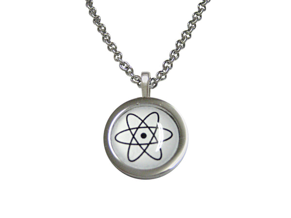 Bordered Atom Pendant Necklace