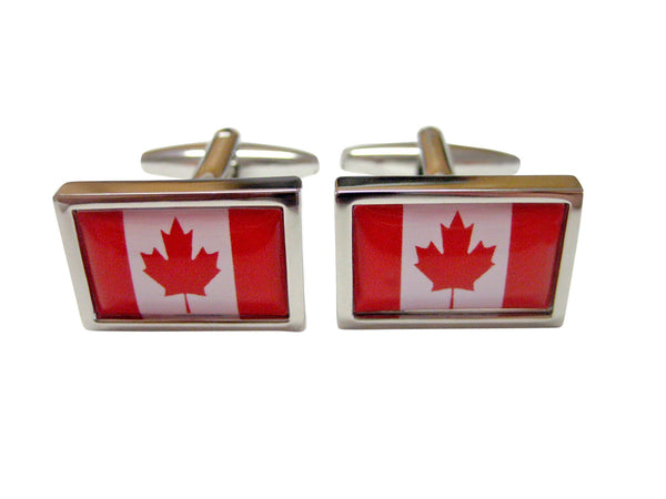 Bordered Canada Flag Cufflinks