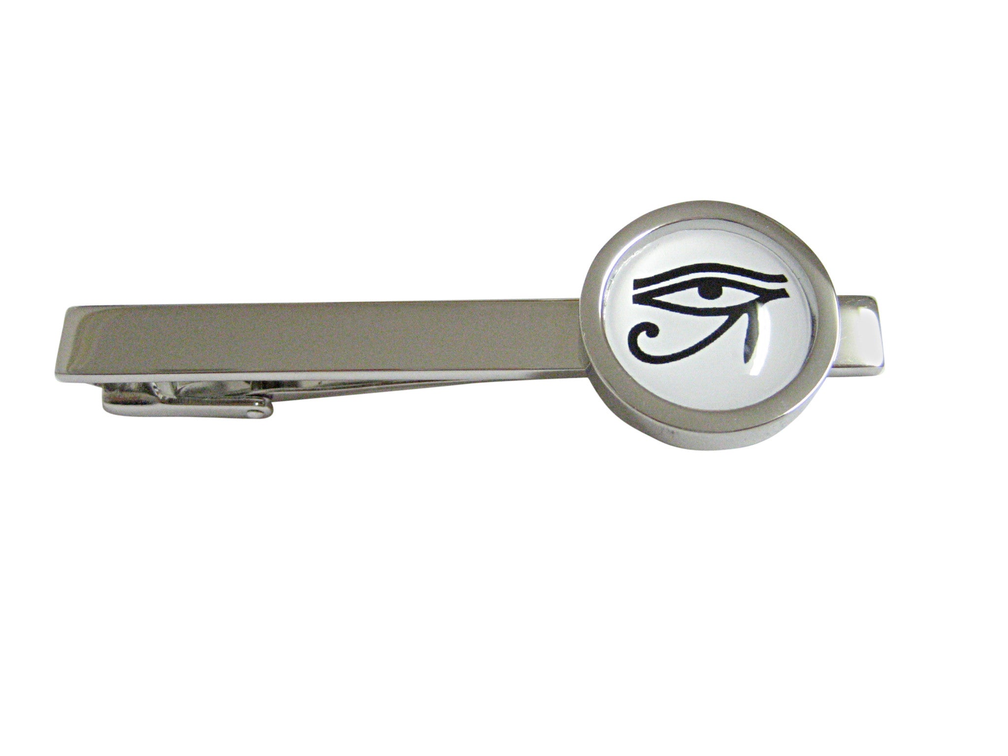 Bordered Circular Eye of Horus Square Tie Clip