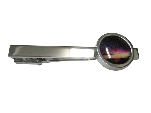 Bordered Colorful Deep Space Gas Nebula Tie Clip
