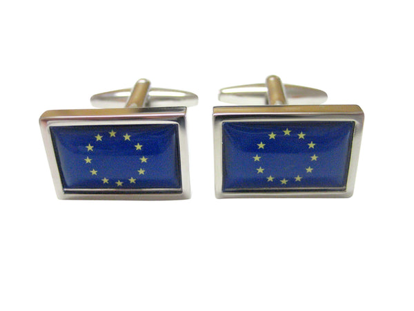 Bordered European Union Flag Cufflinks