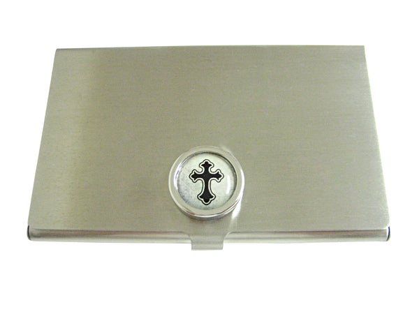 Bordered Gothic Cross Business Card Holder