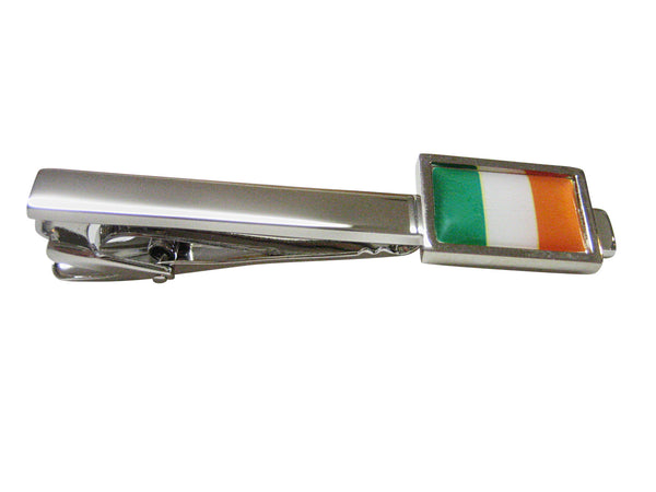 Bordered Ireland Flag Square Tie Clip