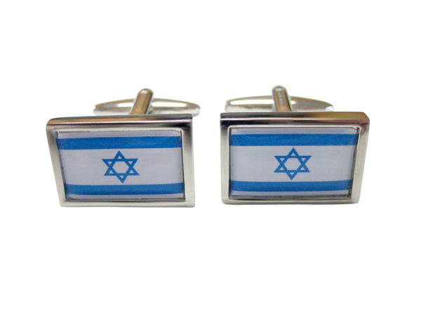 Bordered Israel Flag Cufflinks