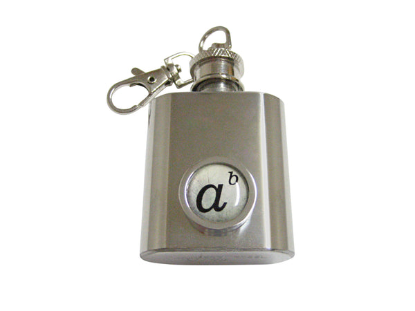 Bordered Mathematical A to the Power of B 1oz Keychain Flask