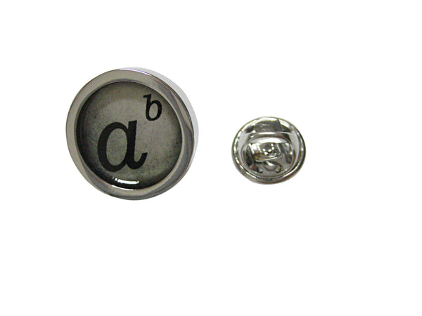 Bordered Mathematical A to the Power of B Lapel Pin