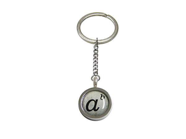 Bordered Mathematical A to the Power of B Pendant Keychain