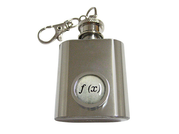 Bordered Mathematical Function of X 1 Oz. Stainless Steel Key Chain Flask