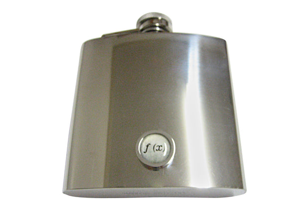 Bordered Mathematical Function of X 6 Oz. Stainless Steel Flask