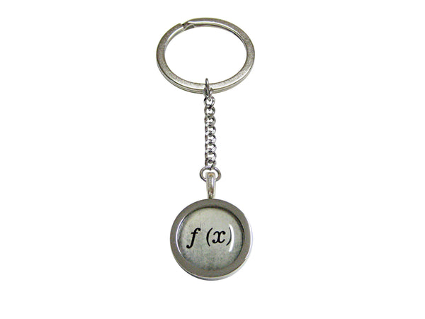 Bordered Mathematical Function of X Pendant Keychain
