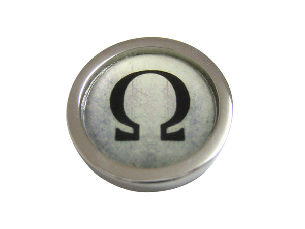 Bordered Mathematical Greek Omega Symbol Magnet