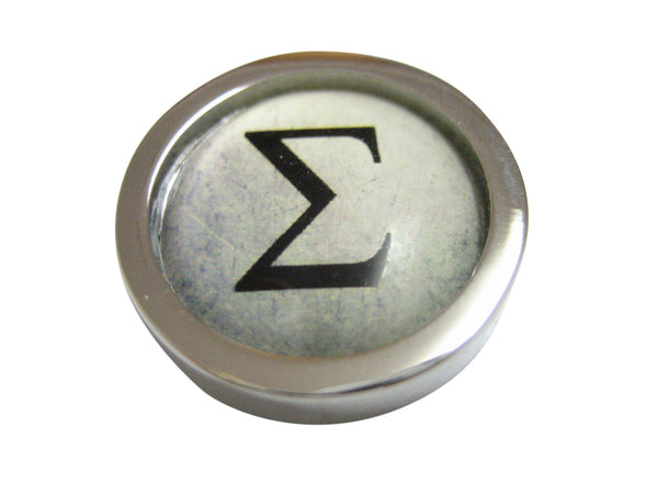Bordered Mathematical Greek Sigma Symbol Pendant Magnet