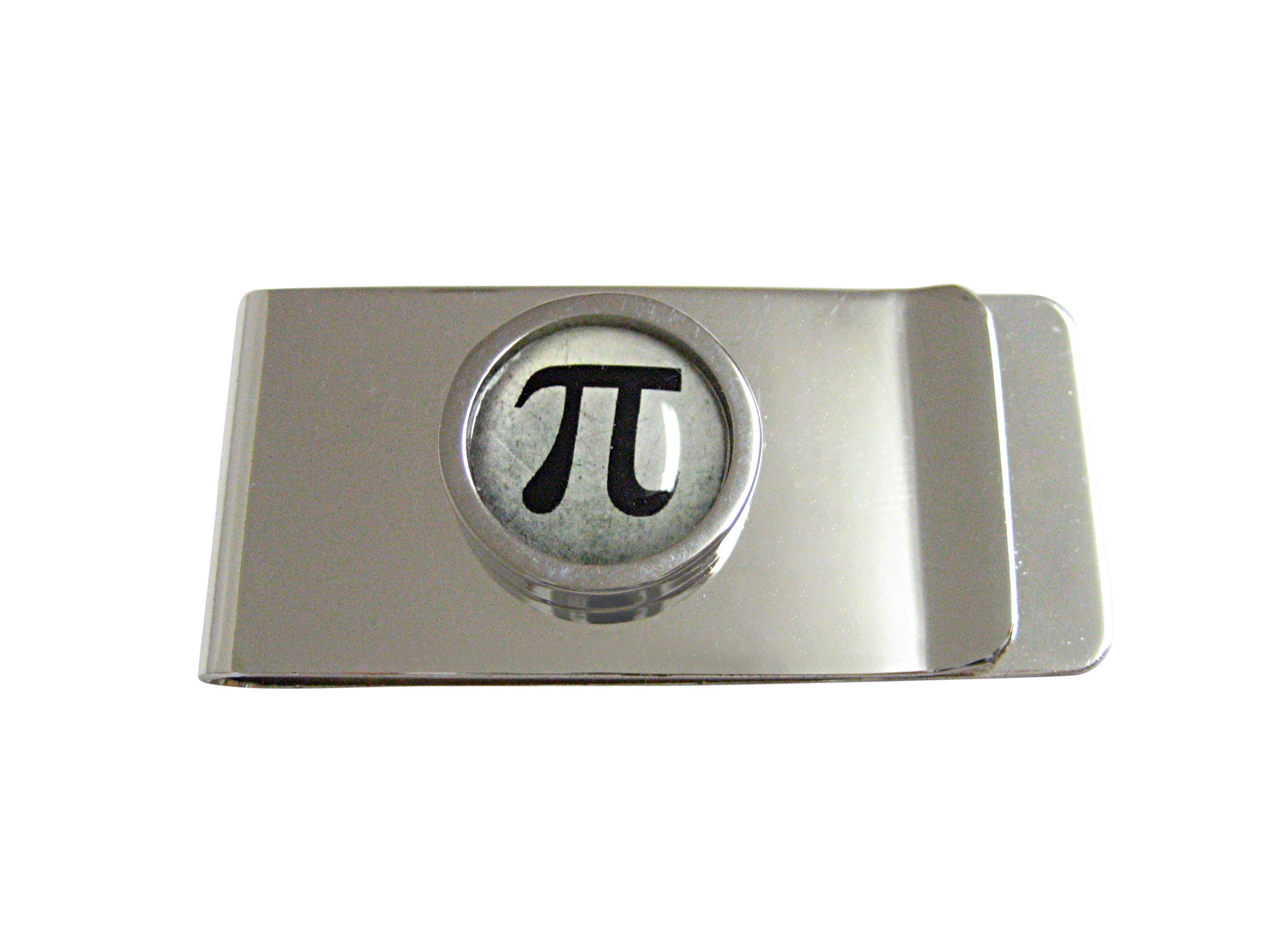 Bordered Mathematical Pi Symbol Pendant Money Clip
