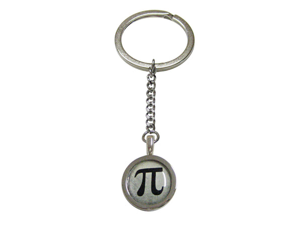 Bordered Mathematical Pi Symbol Pendant Keychain