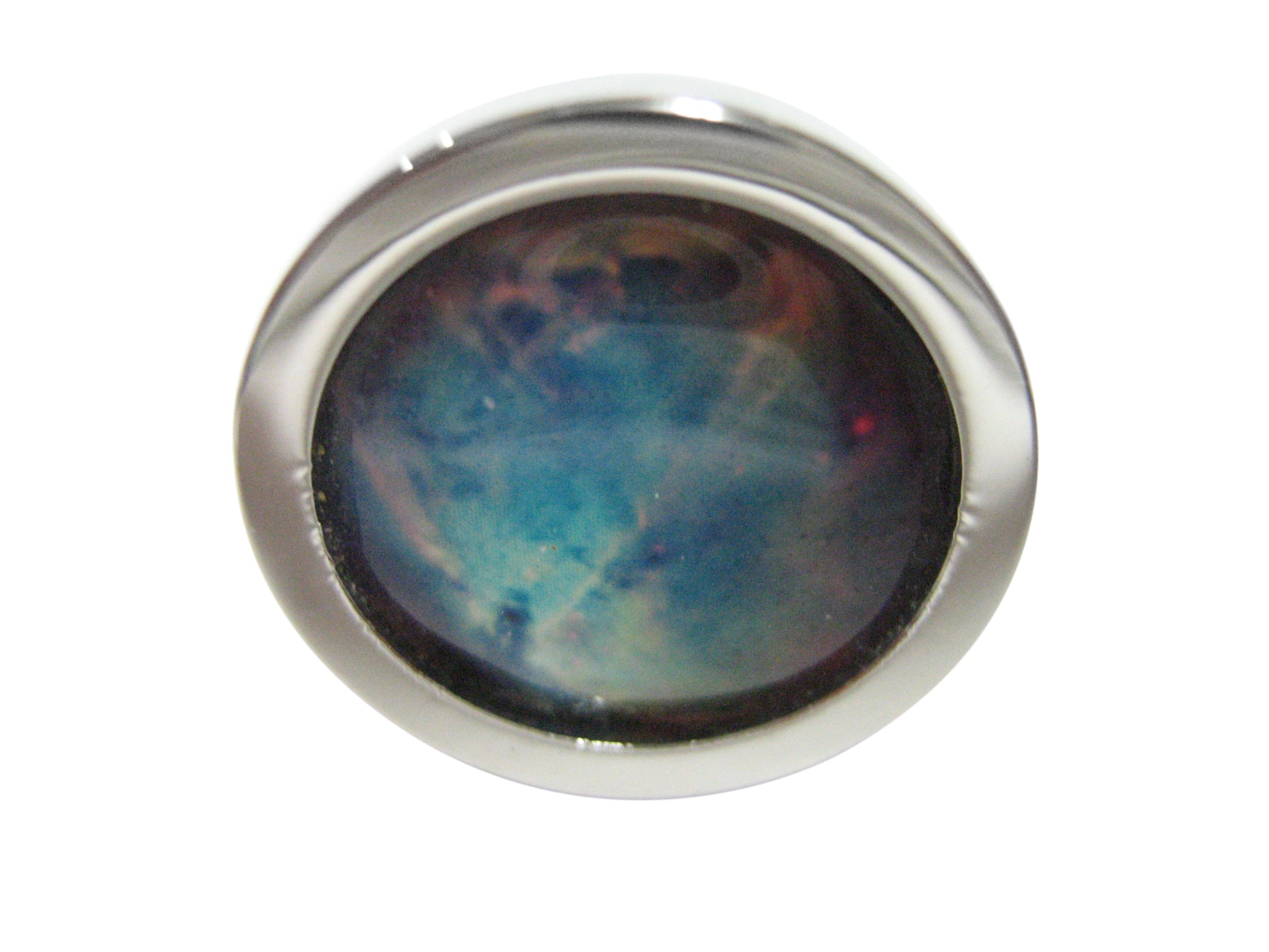 Bordered Nebula Cloud Adjustable Size Fashion Ring