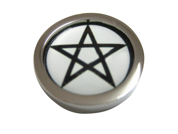 Bordered Pentagram Star Design Magnet
