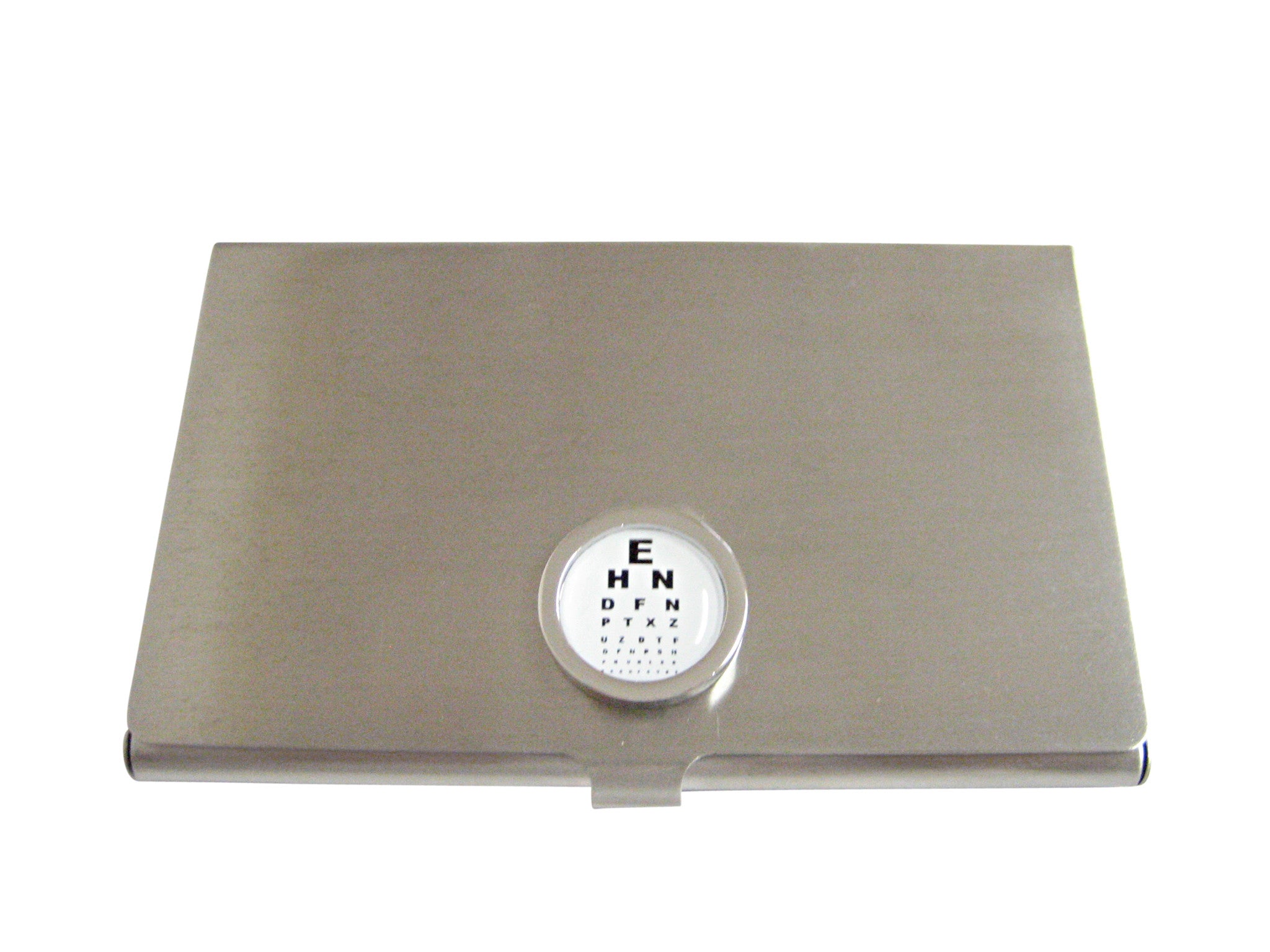 Bordered Round Optometrist Design Business Card Holder