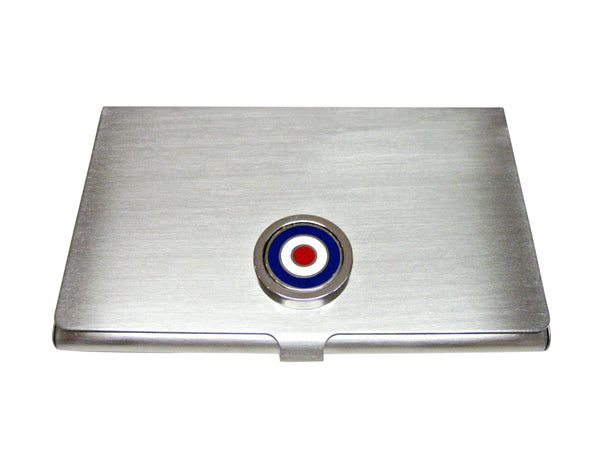 Bordered Roundel Design Business Card Holder