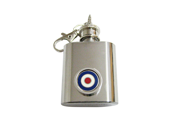 Bordered Roundel Design Keychain Flask