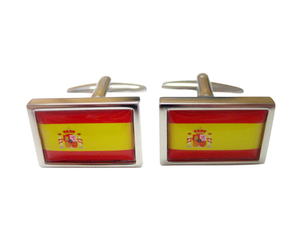 Bordered Spain Flag Cufflinks