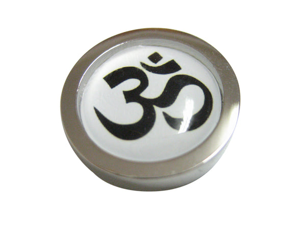 Bordered Spiritual Om Mystic Symbol Magnet