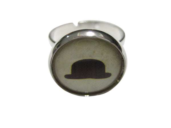 Bowler Hat Adjustable Size Fashion Ring