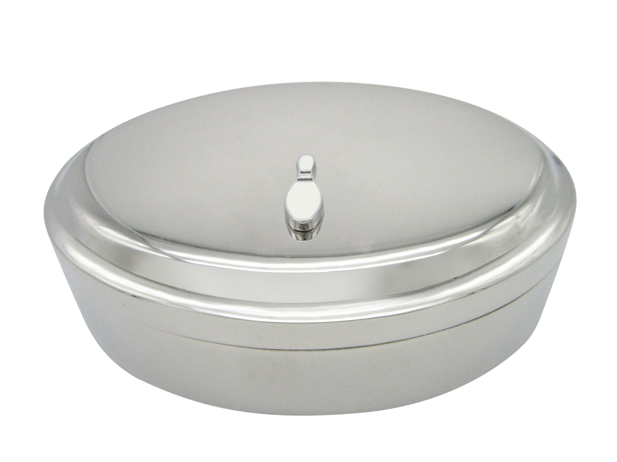 Bowling Pin Pendant Oval Trinket Jewelry Box