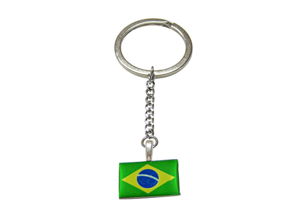 Brazil Flag Pendant Keychain