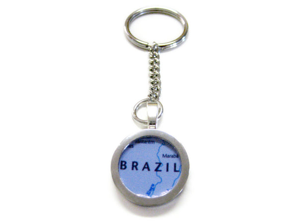 Brazil Map Pendant Keychain