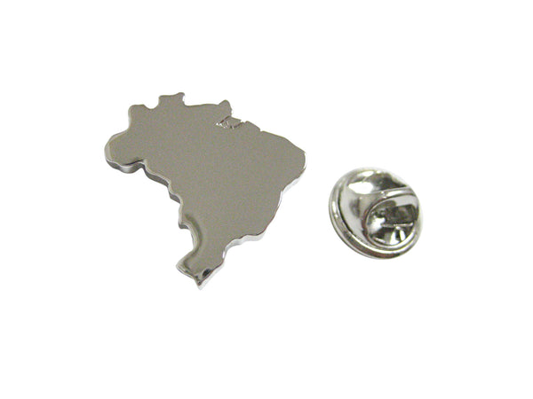Brazil Map Shape Lapel Pin